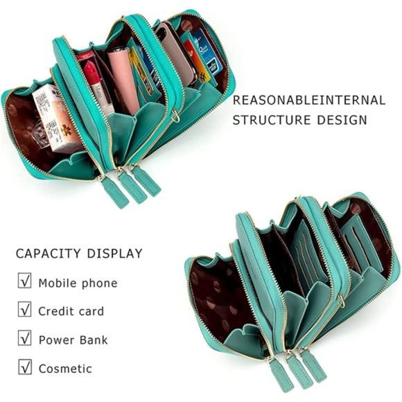 Small Crossbody Cell Phone Purse Women Mini Messenger Shoulder Handbag Wallet - Picture 5 of 6